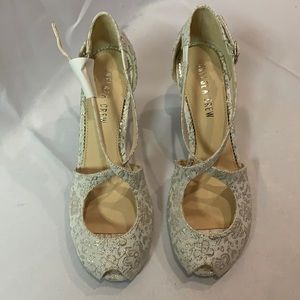Embroidered floral heels